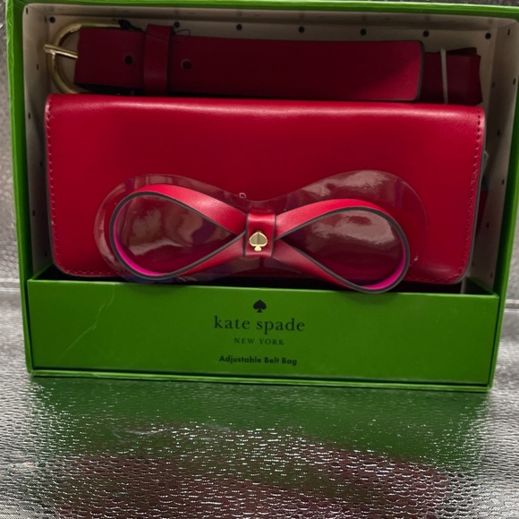 Kate Spade Vibrant Red Belt Bag with Bow Accent NIB Belt Bag Kate Spade Red